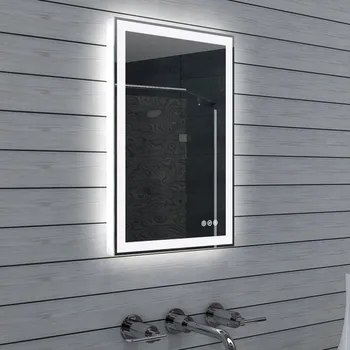 Zrcadlo Besteco Koupelnové LED Zrcadlo URBAN 40 x 60 cm, Světelný Rám, Plynulá Změna Chromatičnosti CCT (2700 K – 6500 K), Dotykový Spínač, Slim Design, Vhodné pro Malé Koupelny