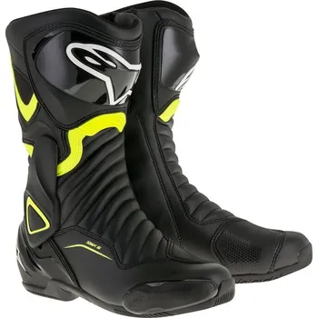 Moto obuv Boty S-MX 6, ALPINESTARS (černé/žluté fluo) (Velikost: 42)