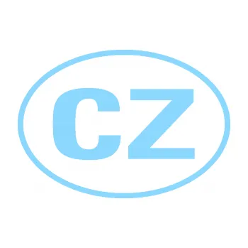 samolepka CZ značka bez podkladu (03 - světle modrá) SAMOLEPKA NA AUTO, NÁLEPKA, FÓLIE, POLEP, TUNING, VLASTNÍ TEXT, TISK, AUTOSAMOLEPKY.cz, POLEPY, OBRÁZEK, LOGO, 3D STICKERS