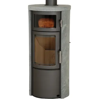 Krbová kamna Heta a.s. Heta Scan-Line 520B - šedá s troubou, obklad mastek
