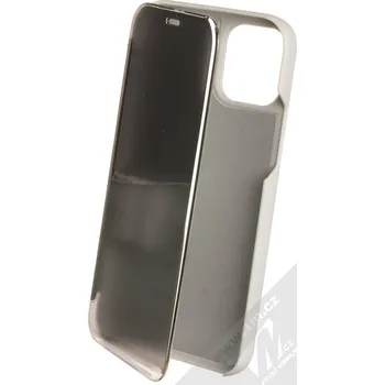 Pouzdro na mobilní telefon 1Mcz Clear View flipové pouzdro pro Apple iPhone 12, iPhone 12 Pro stříbrná (silver)