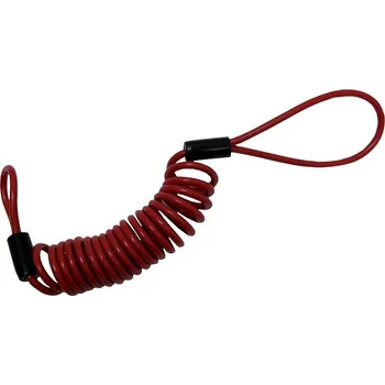 Zabezpečení motocyklu LUMA SPIRAL CABLE - červený OS