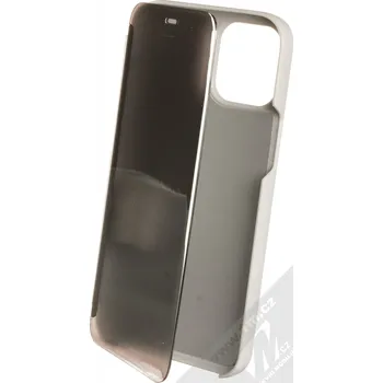 Pouzdro na mobilní telefon 1Mcz Clear View flipové pouzdro pro Apple iPhone 12 Pro Max stříbrná (silver)