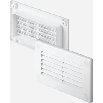 Domácí ventilátor Ukončovací článek kanálu, 150 mm x 75 mm, s mřížkou, plastový, hnědý