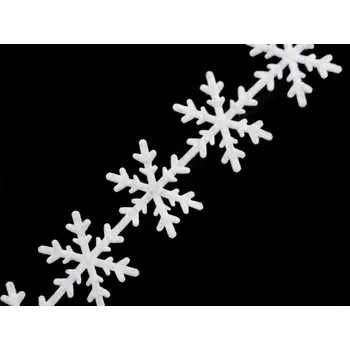 Vánoční dekorace Filcové vločky 25 mm/1m - různé barvy Filcové vločky: Bílá