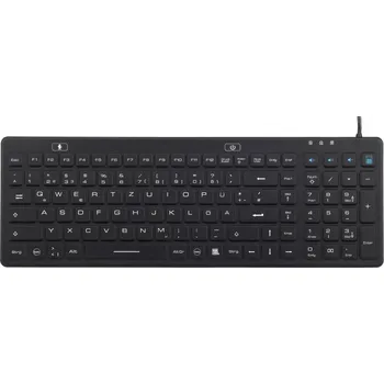 Klávesnice iM-IKB106-BK klávesnice Renkforce černá odolné proti stříkající vodě, odolné proti prachu