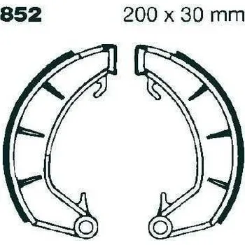 Brzdový komplet EBC 852 brzdové pakny čelisti na motorku