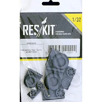 Plastikový model Reskit 1/32 P-38 Lightning wheels Type 1 (REV,TRUMP)
