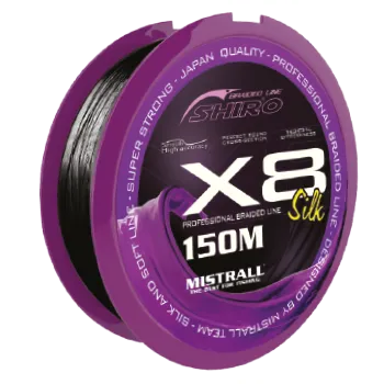 SHIRO - Spletaná šňůra SHIRO X8 - černá - 0,19mm - 20,4kg - 150m