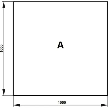 Haas+Sohn Sklo pod kamna A čiré 1000x1000 - tloušťka 6 mm