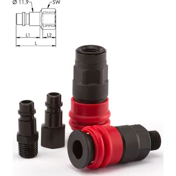 Příslušenství ke kompresoru GAV VSUVKA THERMOPLAST. RYCHLOSPOJKY STL.VZDUCH 3/8" vnitřní závit