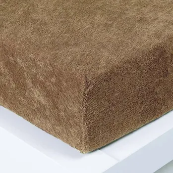 Prostěradlo Numberoplus Froté prostěradlo hnědá Velikost: 90-100 x 200 cm