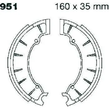 Brzdový komplet EBC 951 brzdové pakny čelisti na motorku
