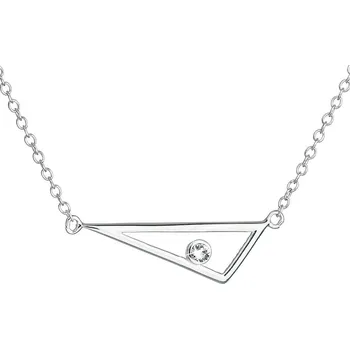 Náhrdelník Stříbrný náhrdelník s krystalem Swarovski bílý 32059.1