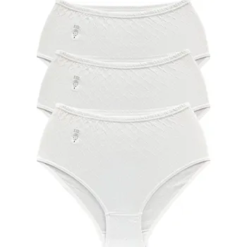 Kalhotky PeSaiL Dámské bavlněné kalhotky TU01 - 3ks Barva: Bílá, Velikost: 9