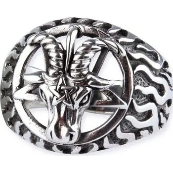Prsten Prsten chirurgická ocel BAPHOMET ECHT-SR1414 Velikost: 62