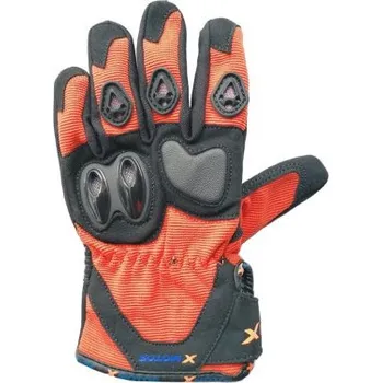 Helma na motorku Moto rukavice XMOTOS dětské - černo/oranžové XXS