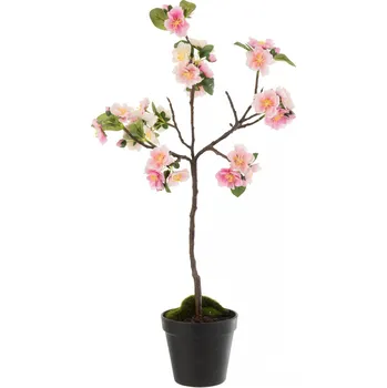 umělá květina Dekorace umělý růžový kvetoucí stromek Blossom - 20*20*50 cm