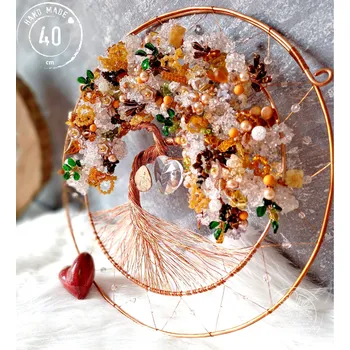 Strom života Polodrahokamy Znovuzrození 40cm Drátované stromy života