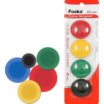Dekorativní magnet Magnetky - barevné, 40 mm / 4 ks