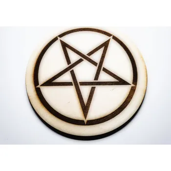 Náhrdelník HeLLWood - Pentagram - kruh průměr 90 mm