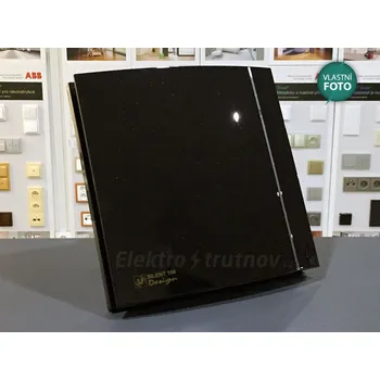 Vzduchotechnika Soler&Palau SILENT 100 CRZ Design Black 4C ventilátor - zpětná klapka, nastavitelný doběh, kuličková ložiska, tichý chod, čelní panel 100mm