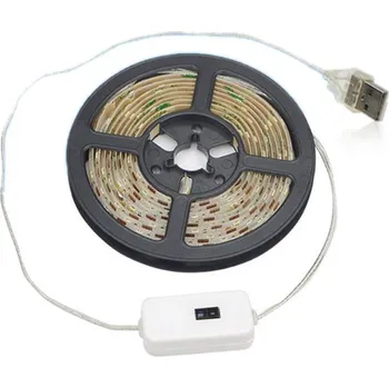 LED páska USB LED PÁSEK 2m | TEPLÁ BÍLÁ | POHYBOVÉ ČIDLO