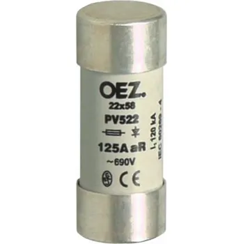 Elektroinstalační materiál OEZ Pojistka PV522 22x58 100A 690V gR /13796/