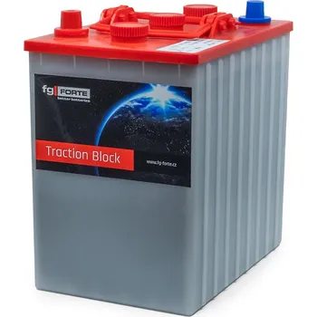 Trakční baterie fg-FORTE 3PT190 WET trakční blok 6V 195Ah C5 253Ah C20 260 x 180 x 275 mm (Trakční blok WET s kapalným elektrolytem)