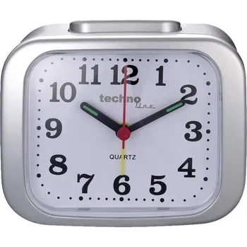 Budík Techno Line Model XL silber Quartz budík stříbrná časů buzení 1 1 čas časovače