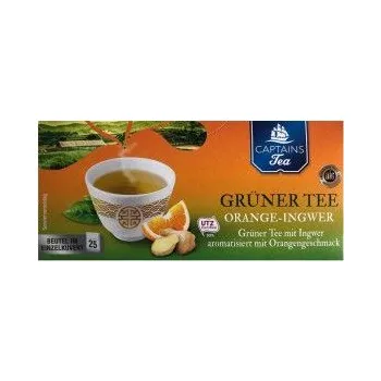 Čaj Captains Tea Zelený čaj s pomerančem a zázvorem 25 sáčků