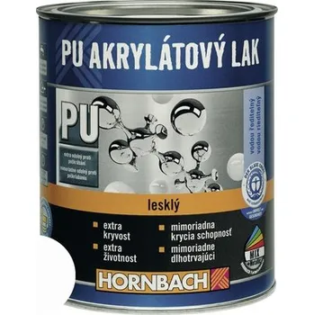 Lak na dřevo Barevný lak Hornbach PU akrylátový na vodní bázi 0,375 l čistě bílá lesk