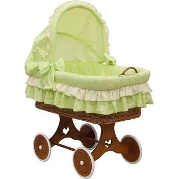 Boudička ke košíku pro miminko - Scarlett Dráček - zelená