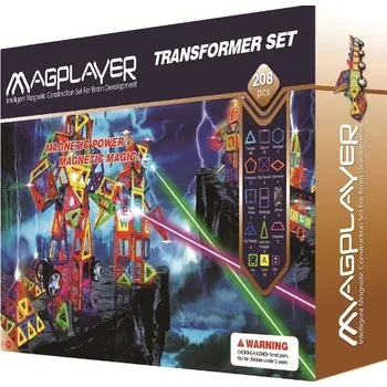 ostatní stavebnice Magplayer magnetická stavebnice 208 ks