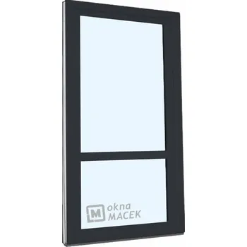 Vchodové dveře Plastové balkonové dveře - KNIPPING 70 AD, 900x2000 mm, OS, s příčkou, antracit Otevírání: pravé, Barva, imitace: antracit/bílá (jednostranně), Provedení: jednostranná klika + madýlko + PVC rám + příslušenství a montážní materiál zdarma