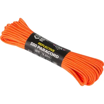 Lano Atwood Rope Paracord 550lb 15m - Reflective - Neon Orange