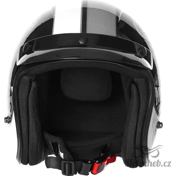 Helma na motorku Stealth HD320 otevřená helma černobílá, přilba na motorku M