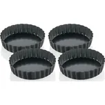 Küchenprofi Forma na koláč 11,5 cm 4 ks černá