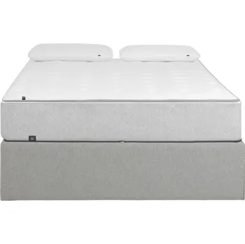 Postel Světle šedá látková postel Kave Home Matters 140 x 190 cm