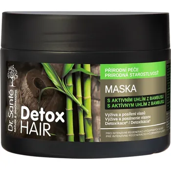 Dr. Santé Detox Hair maska s aktivním uhlím z bambusu pro intenzivní regeneraci vyčerpaných vlasů 300 ml