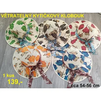 Klobouk VĚTRATELNÝ KYTIČKOVÝ KLOBOUK - Modrá