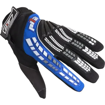 Moto rukavice Rukavice PIONEER, PILOT (černá/modrá) (Velikost: L)