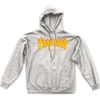 Pánská mikina Mikina Thrasher Flame Hood grey L