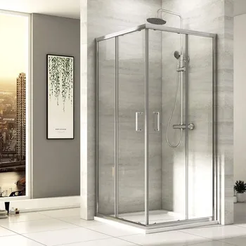Čtvercový sprchový kout ROSS Comfort 80 Výplň: čiré Rozměr 80x80x190 cm - lze instalovat na vaničku, nebo přímo na podlahu
