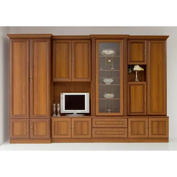 Obývací stěna BLACK RED WHITE Wiki "B" 3100615 ořech aosta tmavý