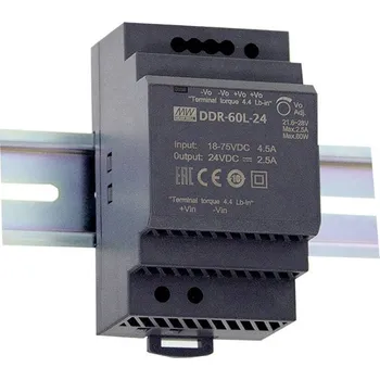spínaný zdroj MEAN WELL DDR-60L-24 DC/DC měnič napětí na DIN lištu 24 V/DC 2.5 A 60 W Počet výstupů:1 x Obsah 1 ks