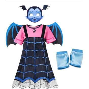 Karnevalový kostým Disney VAMPIRINA dětský kostým Varianta: Vampire Dress 5 (šaty, křídla, rukavice, maska), V E L I K O S T: 5-6T