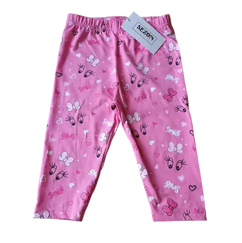 Dívčí legíny Dětské 3/4 legíny Srdíčko Barva: světle růžové, Velikost: 140