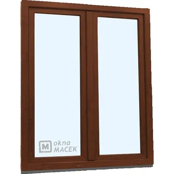 Vchodové dveře Plastové balkonové dveře - KNIPPING 70 AD, 1500x2000 mm, O+OS klapačka, ořech Otevírání: pravé, Barva, imitace: ořech/bílá (jednostranně), Provedení: jednostranná klika + madýlko + PVC rám + příslušenství a montážní materiál zdarma