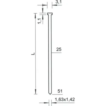 Sponkovačka BEA Hřebíky SK 445 NK L = 45 mm 2000ks, 10300637